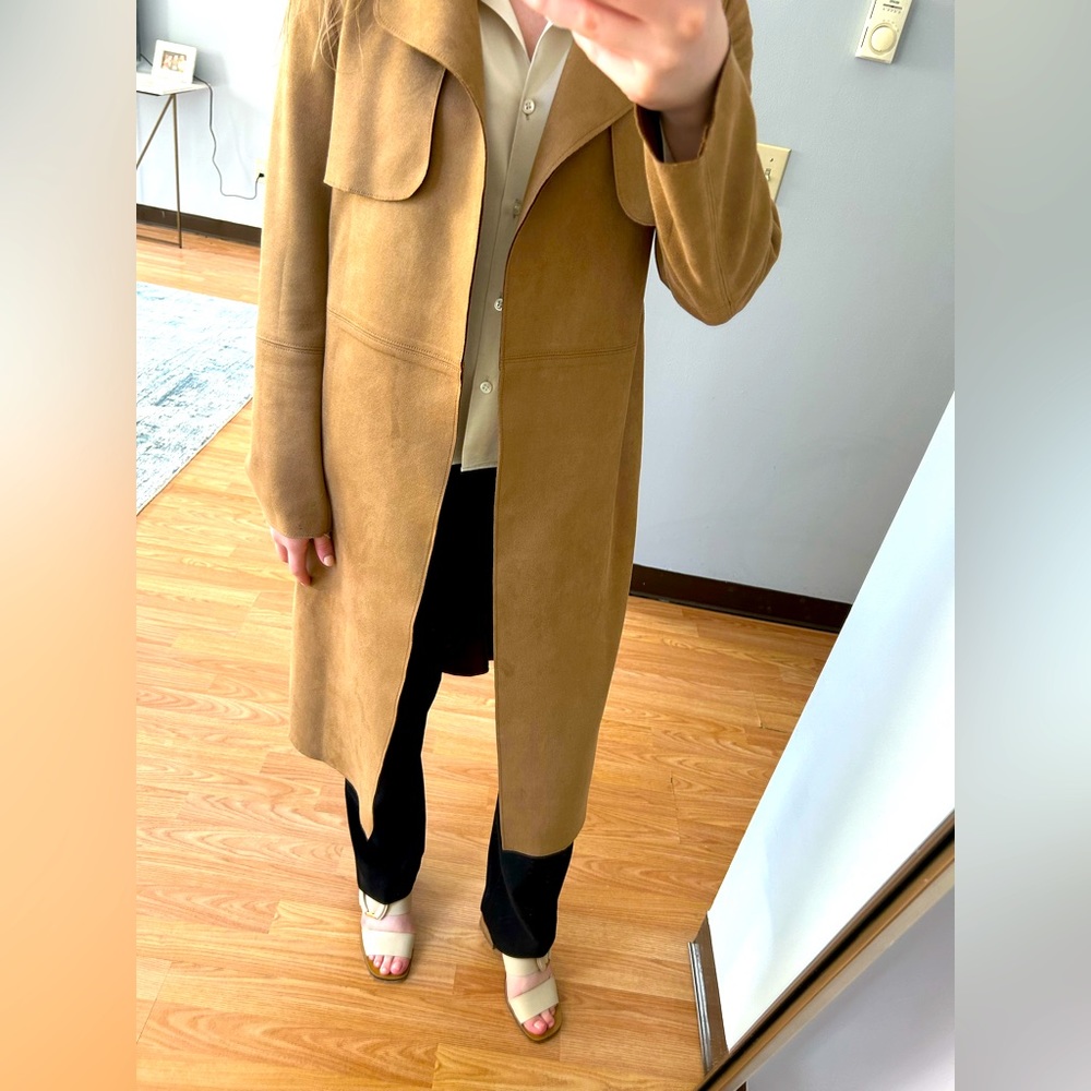 Camel suede H&M Trench worn once